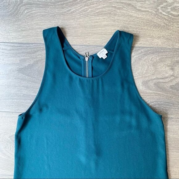 Aritzia Wilfred Sevres Blouse Tank top Sleeveless Zip Back Dark Green Size XS - Picture 5 of 16